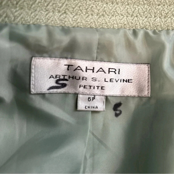 Tahari Women’s 6P Green Wool Blend Blazer Lined Pockets Career Old Money Regal - Picture 12 of 14